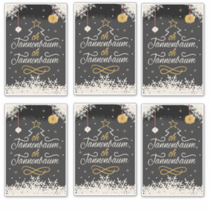 Tyskt jristmas-Julhälsningar kort Klistermärken