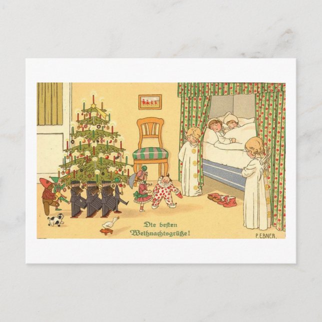 Tyskt julkort helg vykort (Framsida)