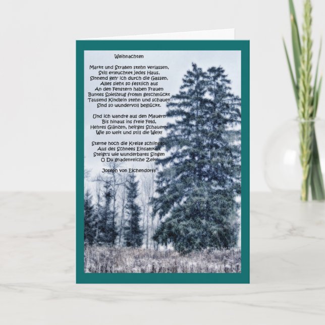 Tyskt julkort helgkort (Framsida)