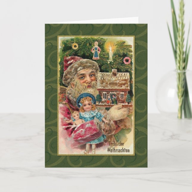 Tyskt julkort helgkort (Framsida)