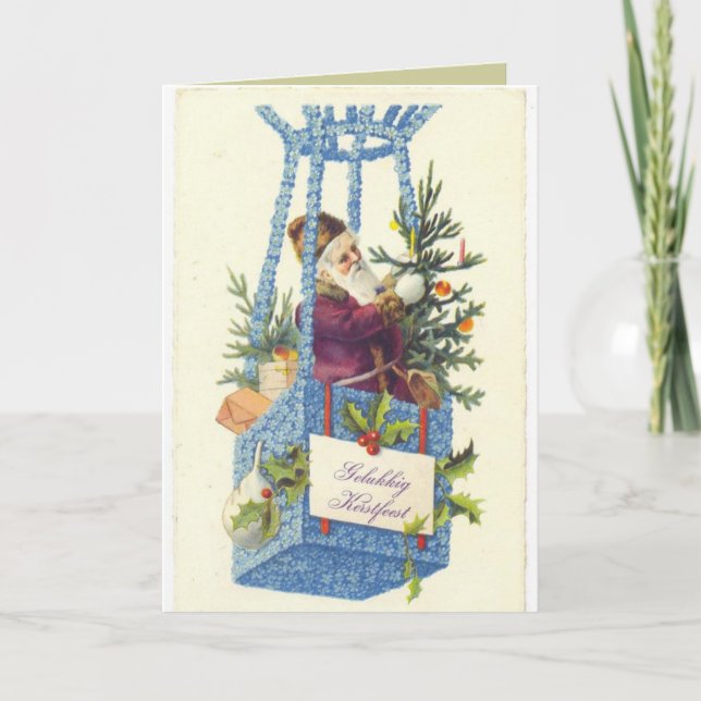 Tyskt julkort helgkort (Framsida)