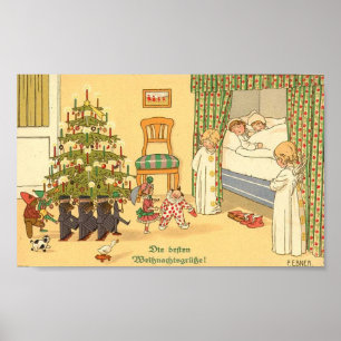 Tyskt julkort poster
