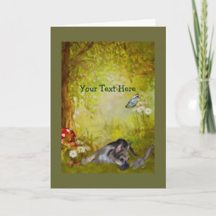 Tyskt kort för foto för hund för herdevalpfantasi