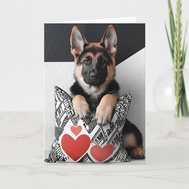 Tyskt kort för shepherd Valentine Card (Framsida)