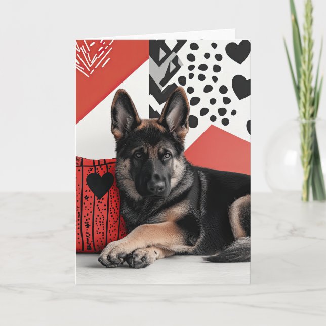 Tyskt kort för shepherd Valentine Card (Framsida)