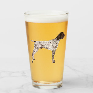 TYSKT KORTHARED POINTER -PINT GLASS 16 OZ GLASKOPP