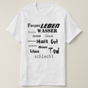 Tyskt ordmoln tee shirt