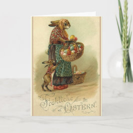 Tyskt påskkort för vintage. Fröhliche Ostern! Helgkort