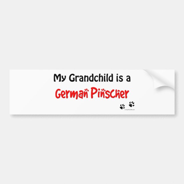 Tyskt Pinscherbarnbarn Bildekal (Framsidan)