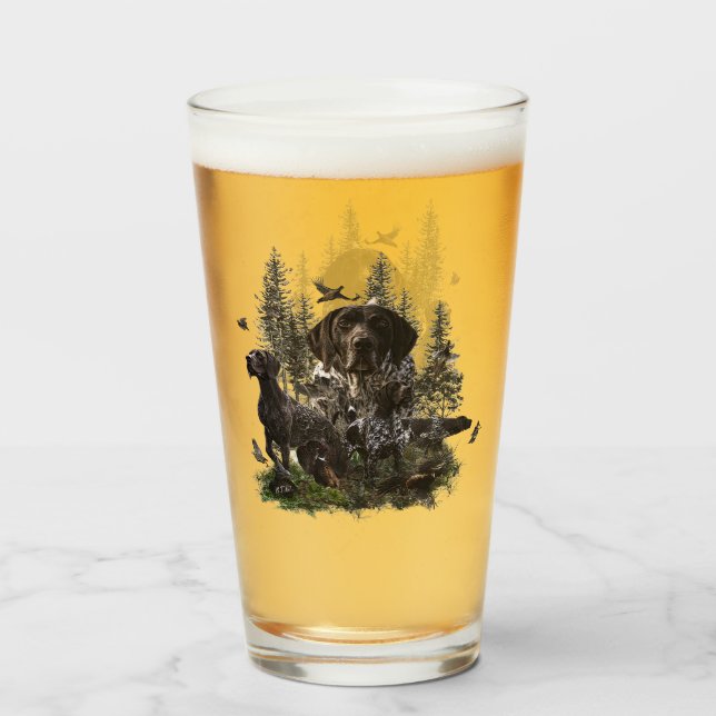 Tyskt ruttstyrt pekarglas glaskopp (Baksida fylld)