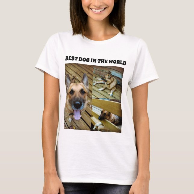 TYSKT SHEPHERD BEST HUND T SHIRT (Framsida)