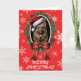 Tyskt shepherd christmas-kort helgkort