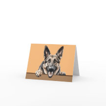 Tyskt Shepherd Hund Pet Notecard eller Tack