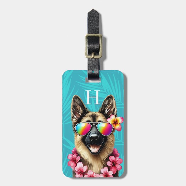 Tyskt shepherd luggage Tags Bagagebricka (Vertikal Framsida)