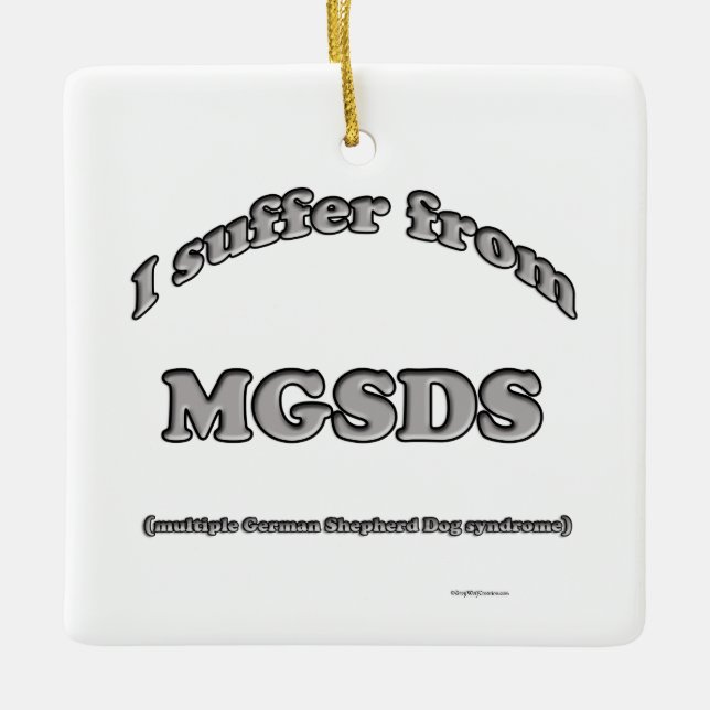 Tyskt shepherd Syndrome Julgransprydnad Keramik (Framsida)