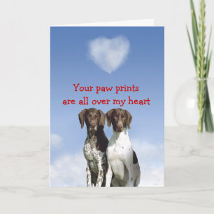 Tyskt Shorthaired kort för pekarevalpkärlek