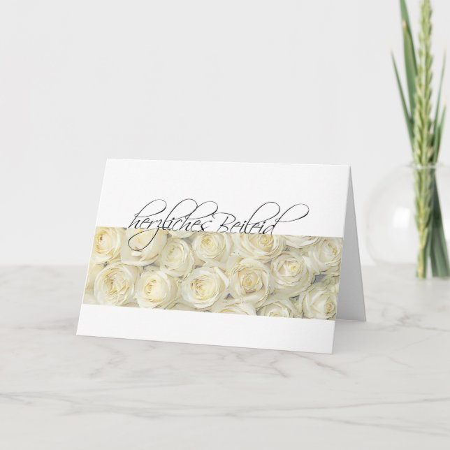 Tyskt sjukförsäkringskort, Herzliches beileid Kort (Framsida)