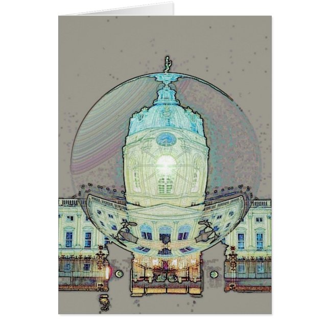 Tyskt slott hälsningskort (Framsidan)