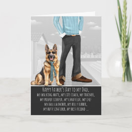 Tyskt vallhund och pappa rolig fars dag helgkort