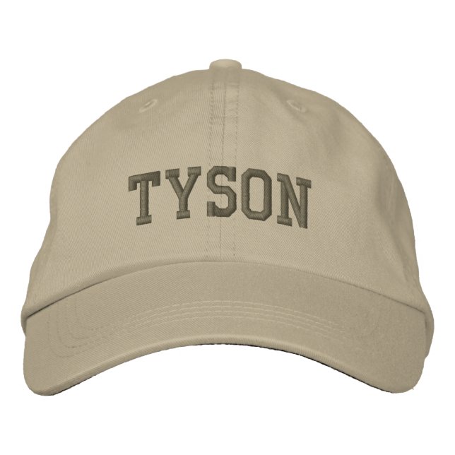 Tyson Namn Embroized Baseball Cap / Hat Broderad Keps (Framsida)