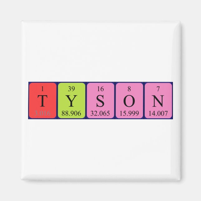 Tyson Perison bord namn magnet (Framsidan)
