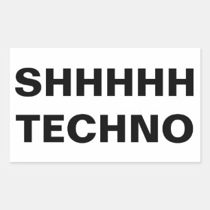 TYSST TECHNO-dekal Rektangulärt Klistermärke