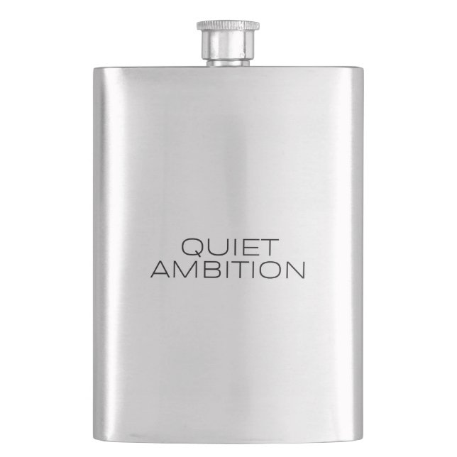 Tyst ambition svart flask i rostfritt stål fickplunta (Framsidan)