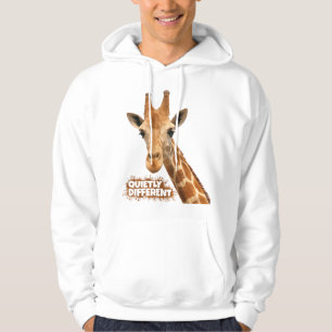 Tyst annorlunda Giraffe - Giraffe Art Hoodie