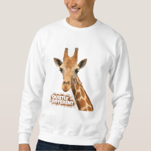 Tyst annorlunda Giraffe - Giraffe Art Lång Ärmad Tröja
