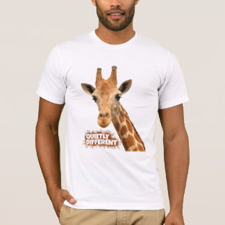 Tyst annorlunda Giraffe - Giraffe Art T Shirt