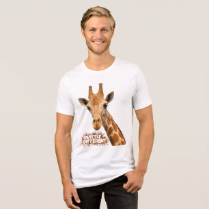 Tyst annorlunda Giraffe - Giraffe Art T Shirt
