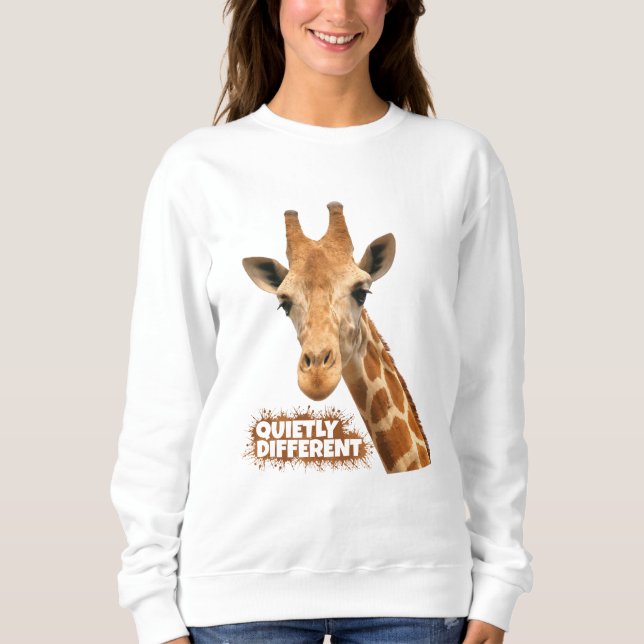 Tyst annorlunda Giraffe - Giraffe Art T Shirt (Framsida)