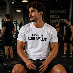 Tyst Arbete Hög Effekt – Minimalistisk Motivation T Shirt