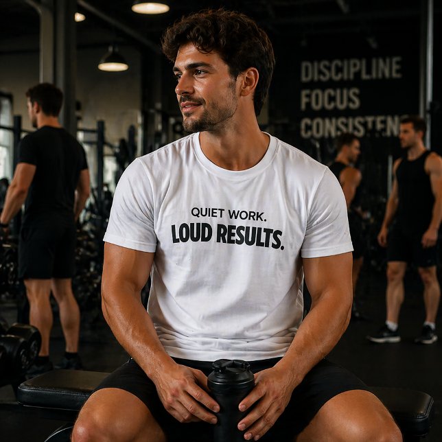 Tyst Arbete Hög Effekt – Minimalistisk Motivation T Shirt (Skapare uppladdad)
