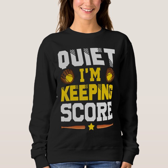 Tyst att behålla softball Scorekeeper 1 T Shirt (Framsida)