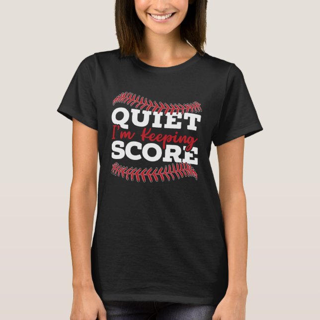 Tyst att hålla basebollspelaren C T Shirt (Framsida)