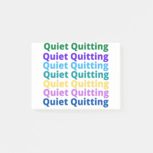 Tyst avslutning post-it block