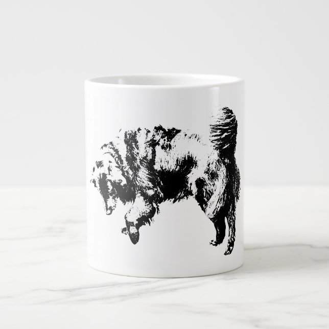 Tyst bevakning i oktober ljus jumbo mugg (Framsidan)