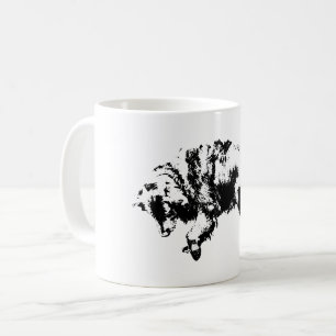 Tyst bevakning i oktober ljus kaffemugg