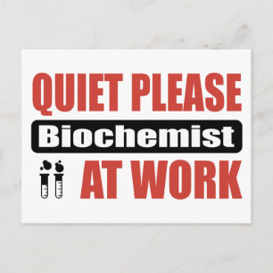 Tyst biochemist på jobbet vykort