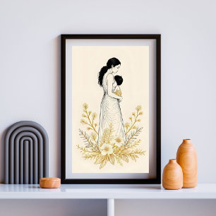 Tyst blomning av moderskap poster