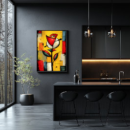 Tyst blomning — Samtidigt abstrakt expressionism Poster