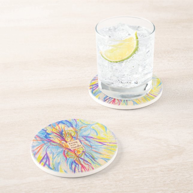 Tyst Bloom - Anpassningsbar Logotyp eller Namn San Underlägg (Sidan)