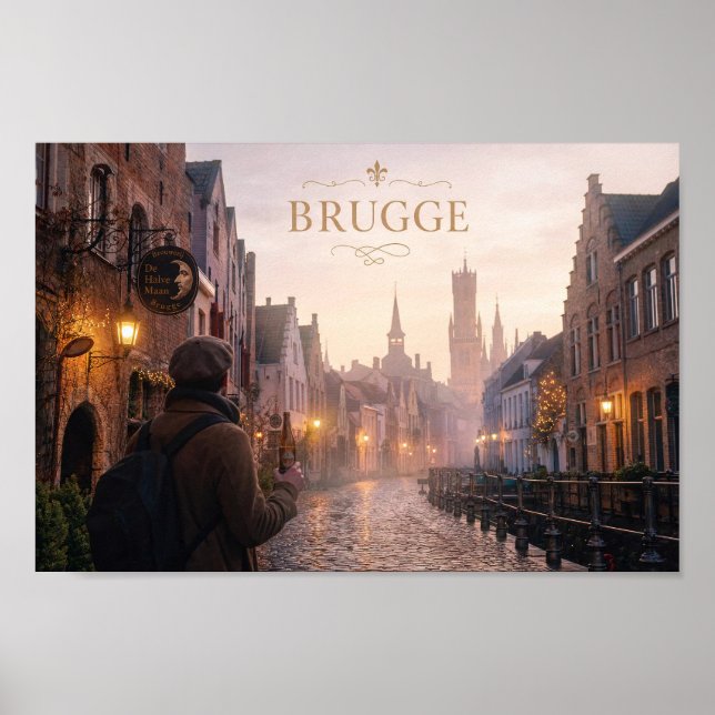 Tyst Bruges Bryggeri Gatu Scen Affisch (Framsidan)
