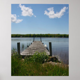 Tyst brygga i Upper Peninsula Poster