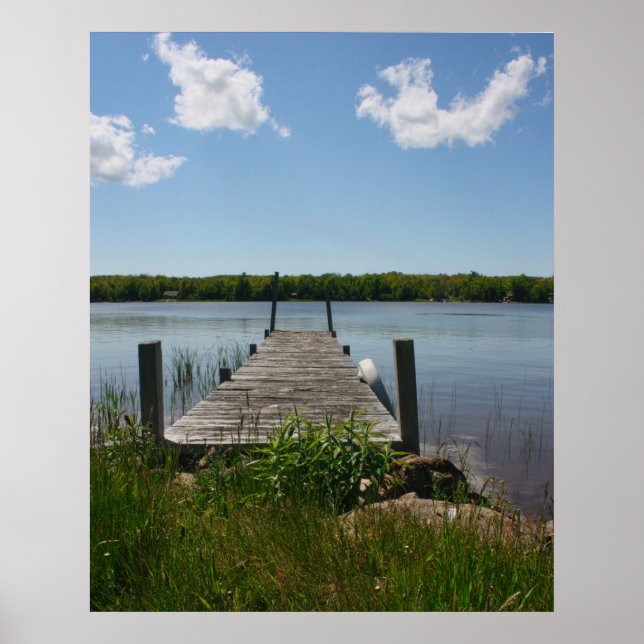 Tyst brygga i Upper Peninsula Poster (Framsidan)