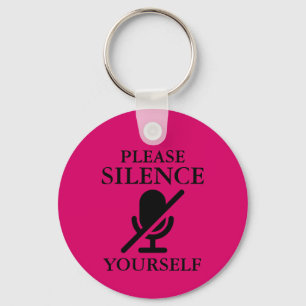Tyst din egen nyckelkedja nyckelring
