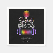 Tyst Disco Neon Hörlurar Vuxen Födelsedagsfest