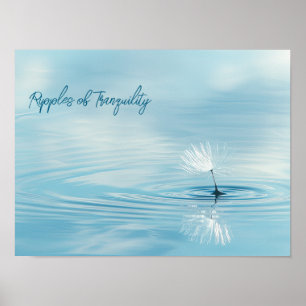 Tyst drivkraft: Dandelion Seed på Vatten Poster