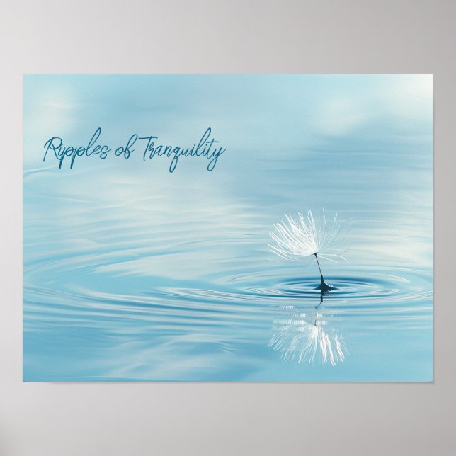 Tyst drivkraft: Dandelion Seed på Vatten Poster (Framsidan)